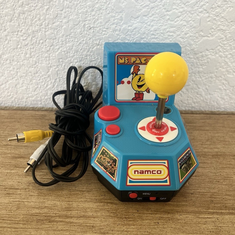 Jakks Pacific Ms. Pac-Man TV Games Plug & Play 5 Games Galaga Mappy Namco Arcade